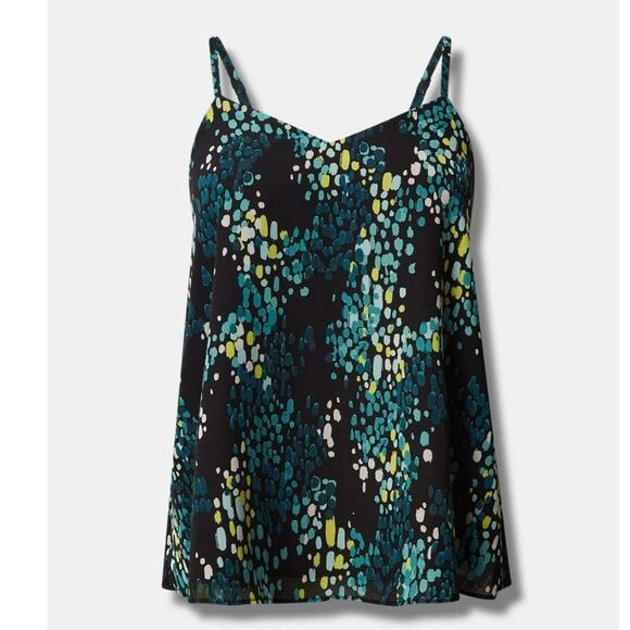 Torrid Sofie Chiffon swing cami semi sheer v-neck tank top woman's size 2X - Picture 2 of 11